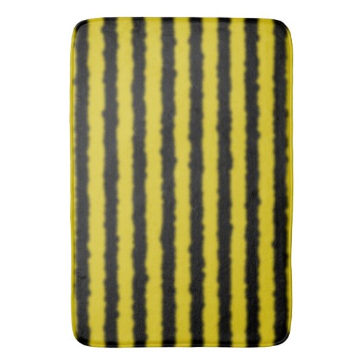 Schwarze u. gelbe Biene inspiriert Badematte (Vorderseite Vertikal)