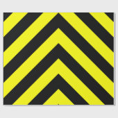 Schwarze u. gelbe Linien Muster Geschenkpapier (Flach)