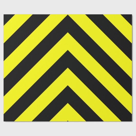 Schwarze u. gelbe Linien Muster Geschenkpapier (Flach)