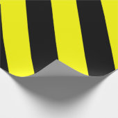 Schwarze u. gelbe Linien Muster Geschenkpapier (Ecke)