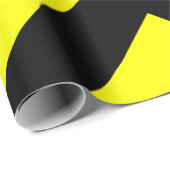 Schwarze u. gelbe Linien Muster Geschenkpapier (Rolleneckpunkt)