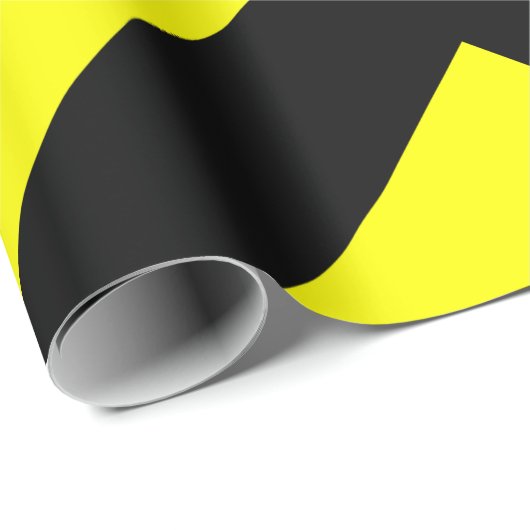 Schwarze u. gelbe Linien Muster Geschenkpapier (Rolleneckpunkt)