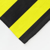 Schwarze u. gelbe Streifen-Muster-Fleece-Decke Fleecedecke (Ecke)