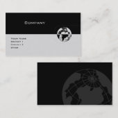 Schwarze u. graue Kugel Visitenkarte (Vorne/Hinten)