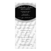 Schwarze u. graue Salon-Kupons Werbekarte (Hinten)
