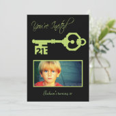 Schwarze u. grüne 21. einladung (Stehend Vorderseite)