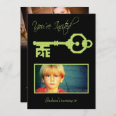 Schwarze u. grüne 21. einladung (Vorne/Hinten)