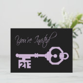 Schwarze u. lila 21. einladung (Stehend Vorderseite)