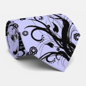 Schwarze u. lila Krawatte der Fusion - (Gerollt)