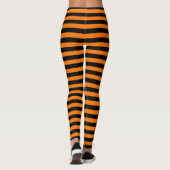 Schwarze u. orange Halloween-Hexe-Leggings/Hosen Leggings (Rückseite)