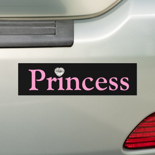 Schwarze u. rosa Prinzessin Autoaufkleber (Auf Auto)