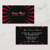 Schwarze u. rote Schmutz-Explosions-Gewohnheit Visitenkarte (Vorne/Hinten)