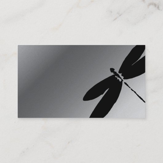 Schwarze u. silberne visitenkarte (Rückseite)