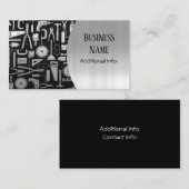Schwarze u. silberne Werkstatt bearbeitet Visitenkarte (Vorne/Hinten)
