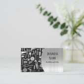 Schwarze u. silberne Werkstatt bearbeitet Visitenkarte (Stehend Vorderseite)