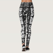 Schwarze u. Weiß Leggings (Rückseite)
