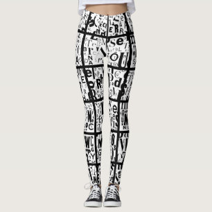 Schwarze u. Weiß Leggings
