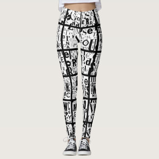 Schwarze u. Weiß Leggings