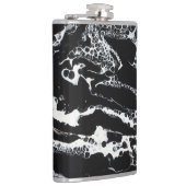 Schwarze u. weiße abstrakte Flasche - "MiniCray " Flachmann (Rechts)