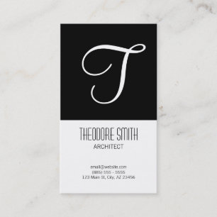 Schwarze u. weiße AnfangsVisitenkarte Visitenkarte