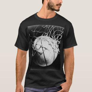 Schwarze u. weiße Basketball-Kunst T-Shirt
