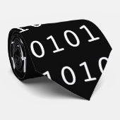 Schwarze u. weiße binäre Krawatte (Gerollt)