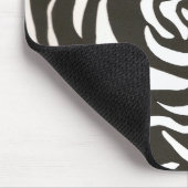 schwarze u. weiße Blume Mousepad (Ecke)