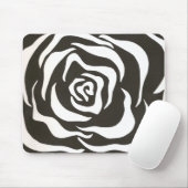 schwarze u. weiße Blume Mousepad (Mit Mouse)