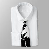 Schwarze u. weiße Blumen Krawatte (Gebunden)