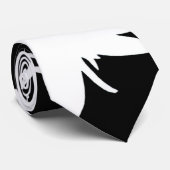 Schwarze u. weiße Blumen Krawatte (Gerollt)