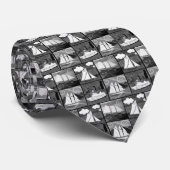 Schwarze u. weiße Boote Krawatte (Gerollt)