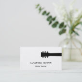 Schwarze u. weiße coole u. moderne visitenkarte (Stehend Vorderseite)