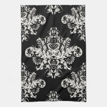 Schwarze u. weiße elegante Geschirrtücher