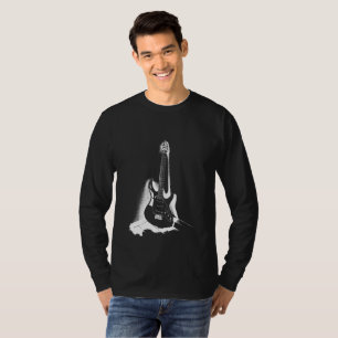 Schwarze u. weiße elektrische Gitarre - Shirts