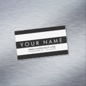 Schwarze u. weiße gestreifte magnetische magnetische visitenkarte (Beispiel)