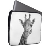 Schwarze u. weiße Giraffe Laptopschutzhülle (Vorne Rechts)
