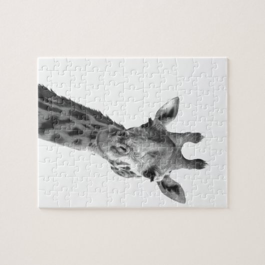 Schwarze u. weiße Giraffe Puzzle (Horizontal)