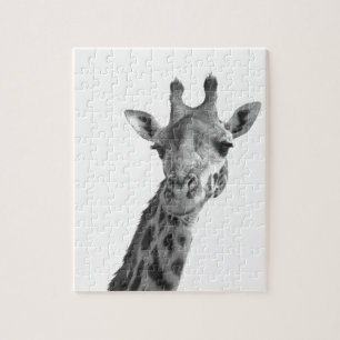 Schwarze u. weiße Giraffe Puzzle
