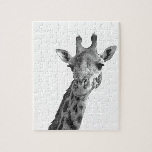 Schwarze u. weiße Giraffe Puzzle (Vertikal)