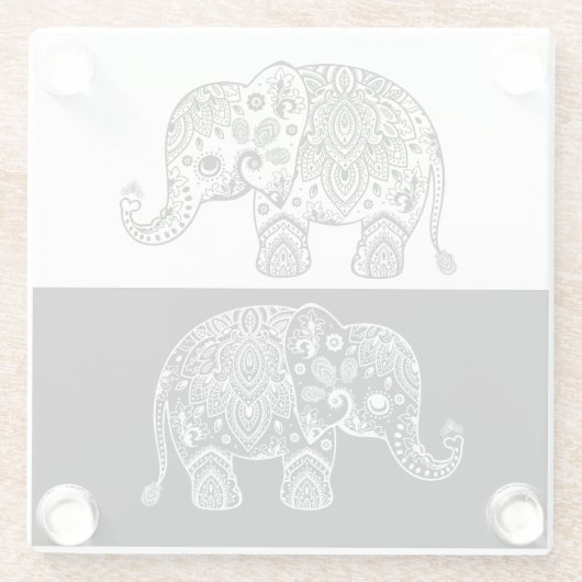 Schwarze u. weiße glasuntersetzer (Rückseite)