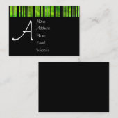 Schwarze u. weiße Grenze-Visitenkarte Visitenkarte (Vorne/Hinten)