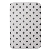 Schwarze u. weiße Hexagon-Fliesen-Blick-Matte Badematte (Vorderseite Vertikal)