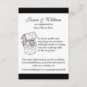 Schwarze u. weiße Hochzeit, die wohle Karte