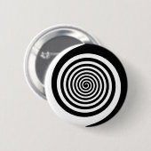 Schwarze u. weiße Hypnotik-Spirale Button (Vorne & Hinten)