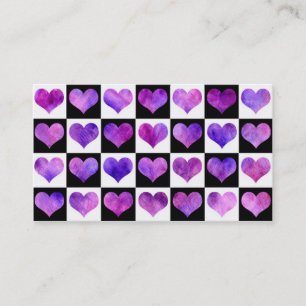 Schwarze u. weiße Iolanthe Herz-Visitenkarte Visitenkarte