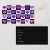 Schwarze u. weiße Iolanthe Herz-Visitenkarte Visitenkarte (Vorne/Hinten)