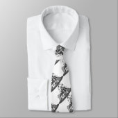 Schwarze u. weiße Karnevals-Thema-Krawatte Krawatte (Gebunden)