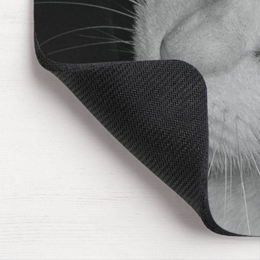 Schwarze u. weiße Katze Mousepad (Ecke)