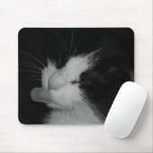 Schwarze u. weiße Katze Mousepad (Mit Mouse)