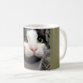 Schwarze u. weiße Katzen-Kaffeetasse Kaffeetasse (VorderseiteRechts)